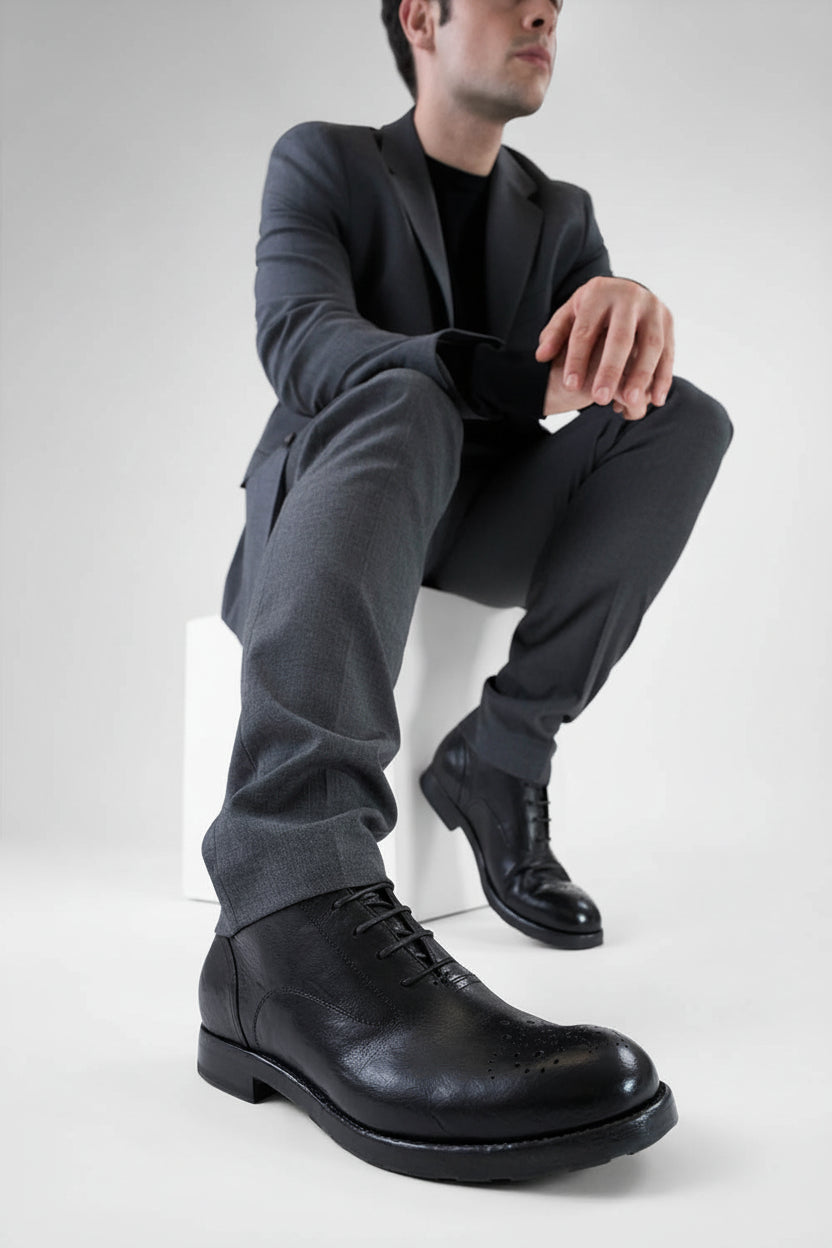 ASTON imperial-black chukka boots.