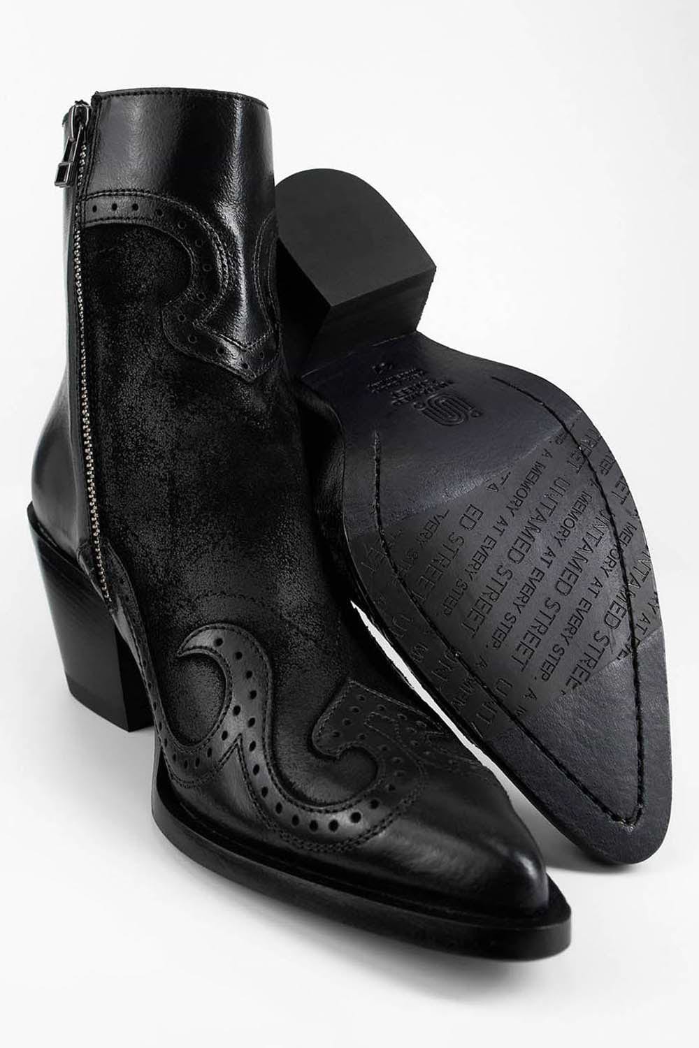 AUSTIN black suede texan boots | untamed street UNTAMED STREET AUSTIN black suede texan boots | untamed street UNTAMED STREET