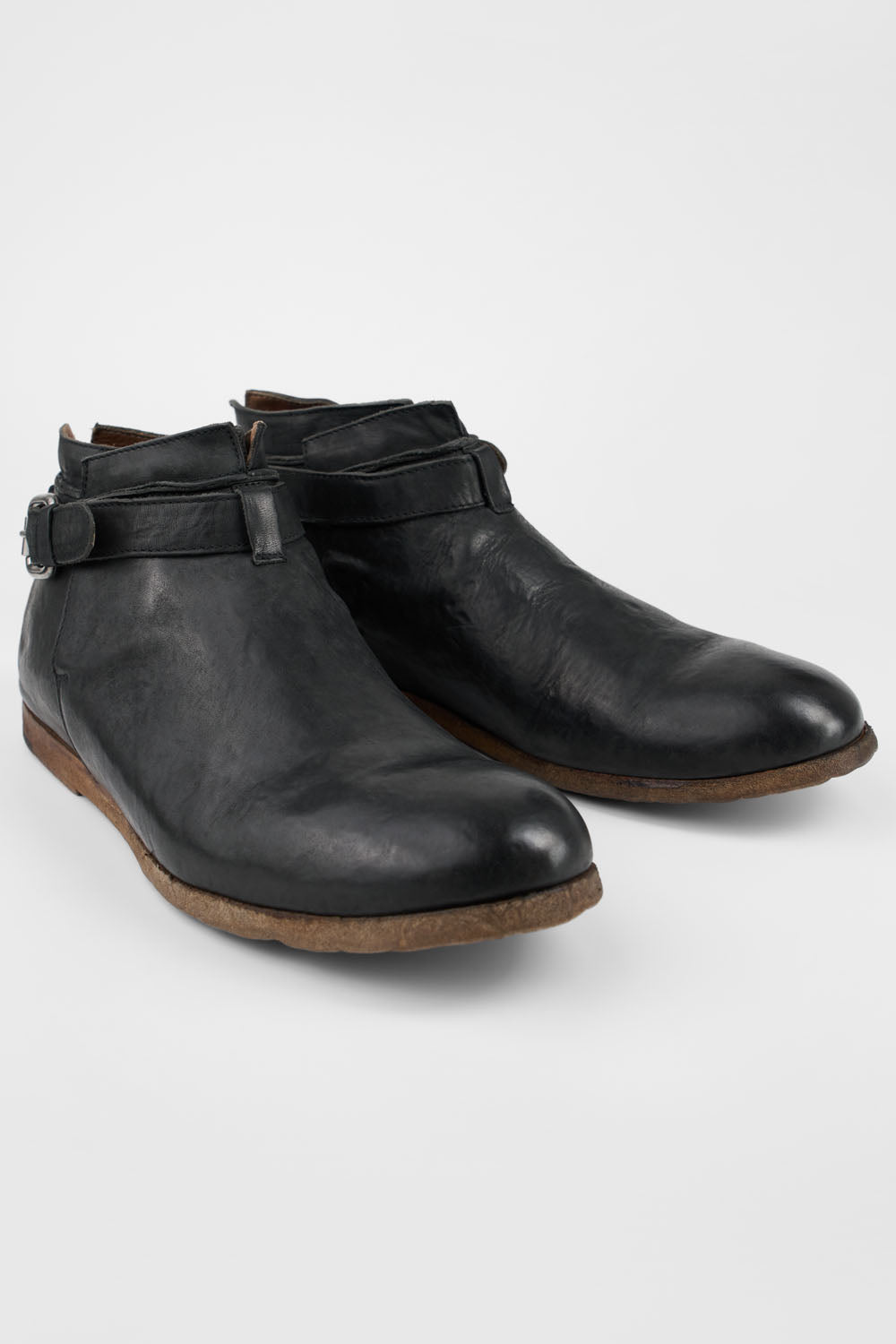 BRUCE black buckle ankle boots | untamed street – UNTAMED STREET