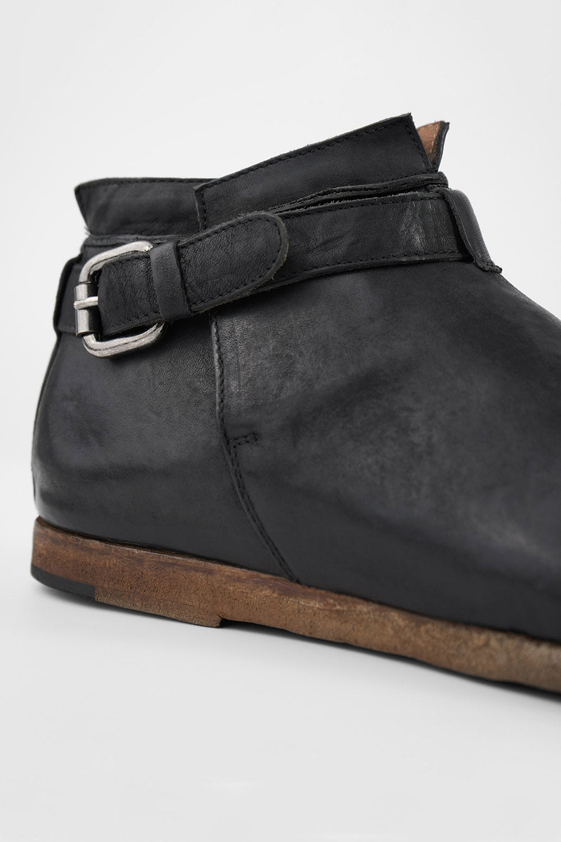 BRUCE black buckle ankle boots | untamed street – UNTAMED STREET