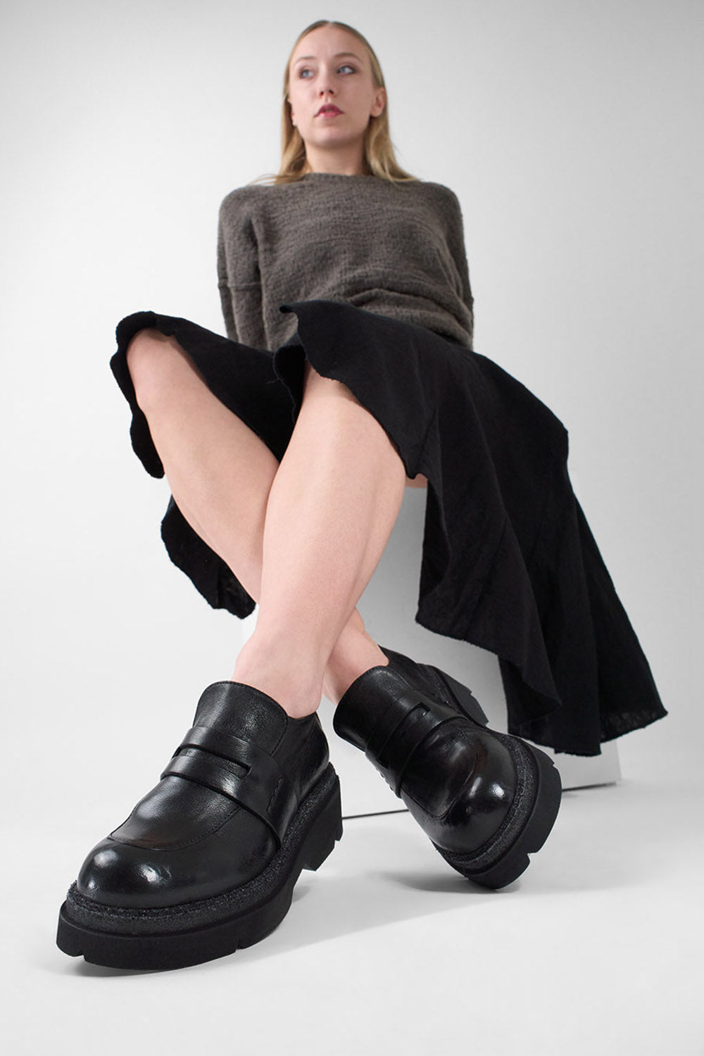 CROFT urban-black lightweight slip on shoes.