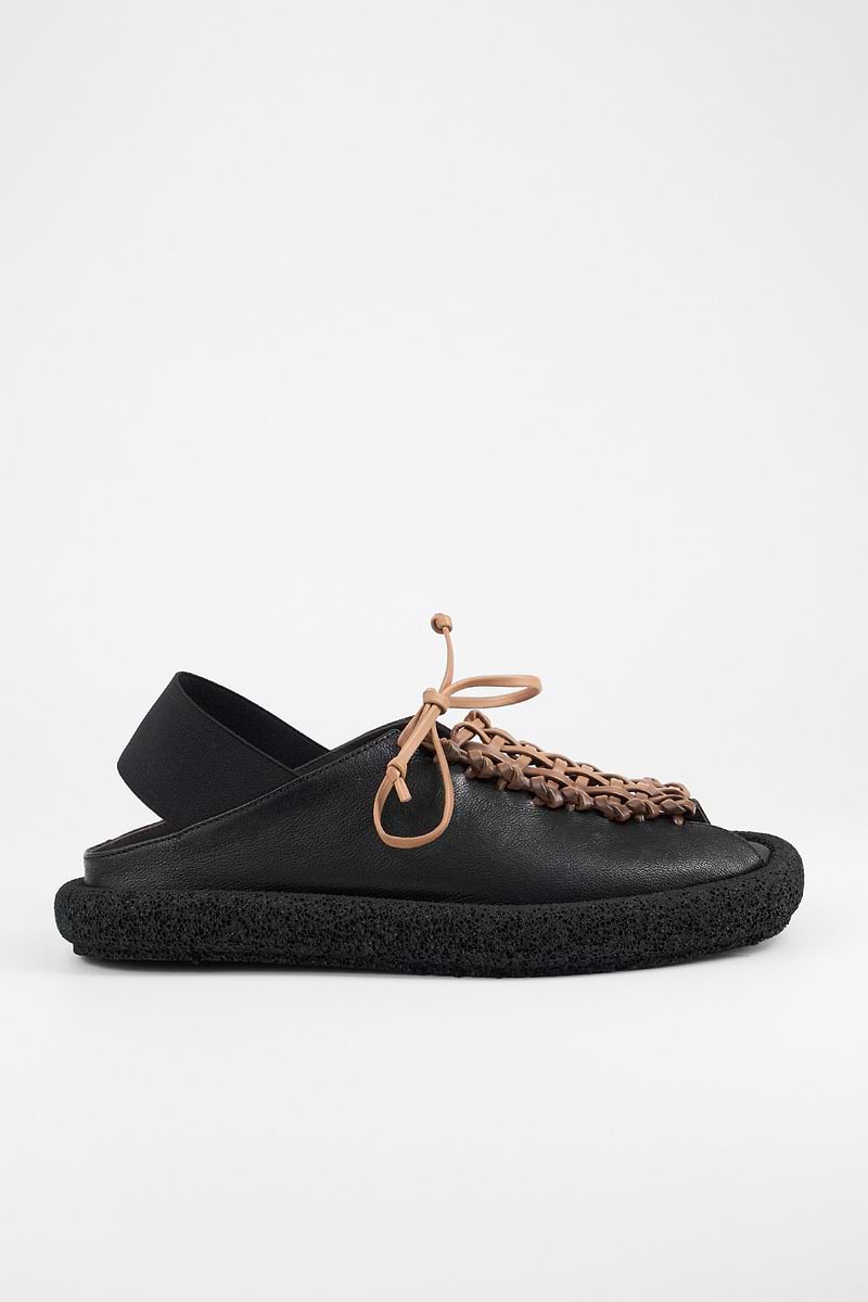 DEVON black woven lightweight sandals | untamed street – UNTAMED