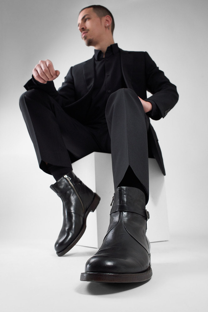 EYTON black laceless boots | untamed street – UNTAMED STREET