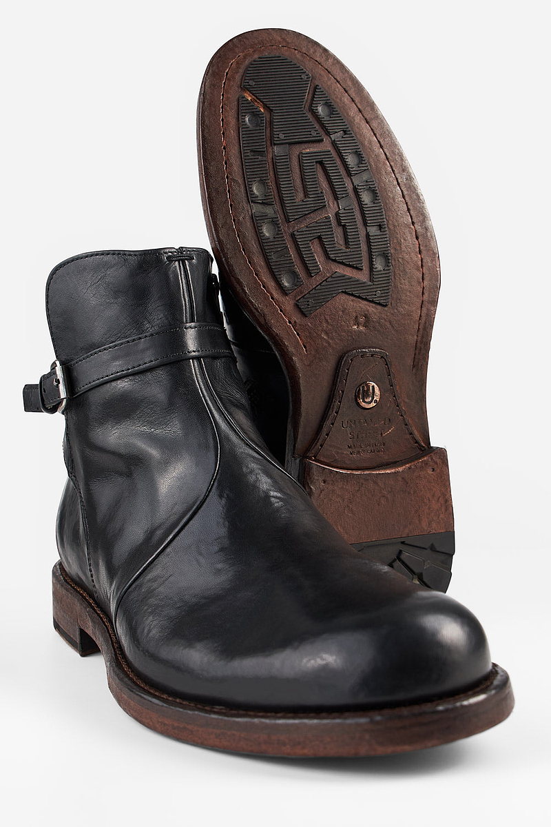 EYTON black laceless boots | untamed street – UNTAMED STREET