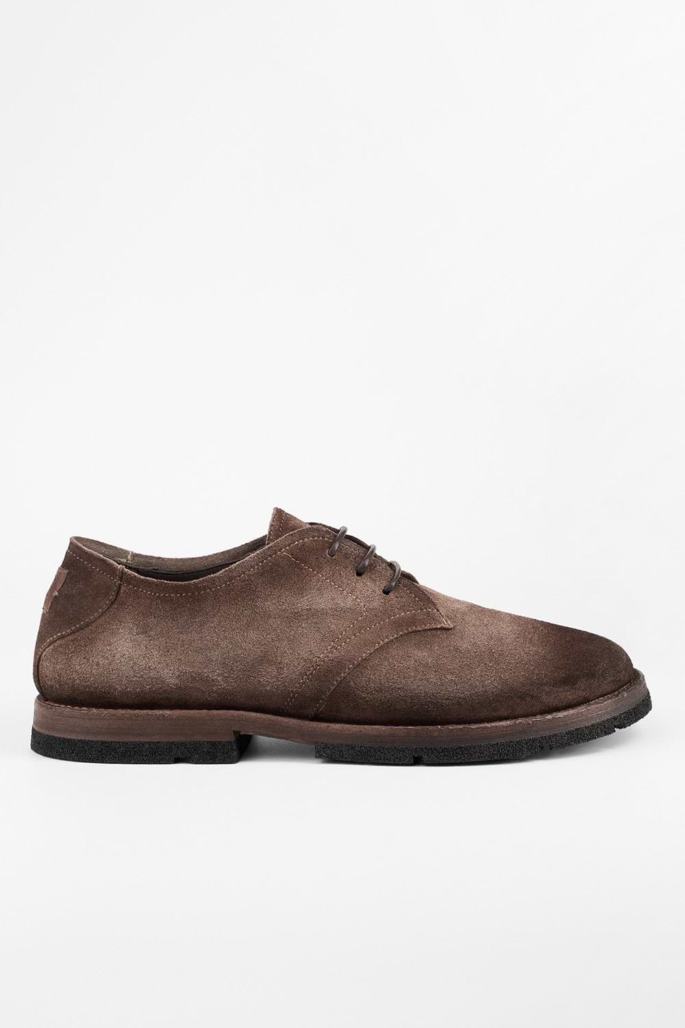 HAVEN mid-brown suede apron derby shoes HAVEN mid-brown suede apron derby shoes