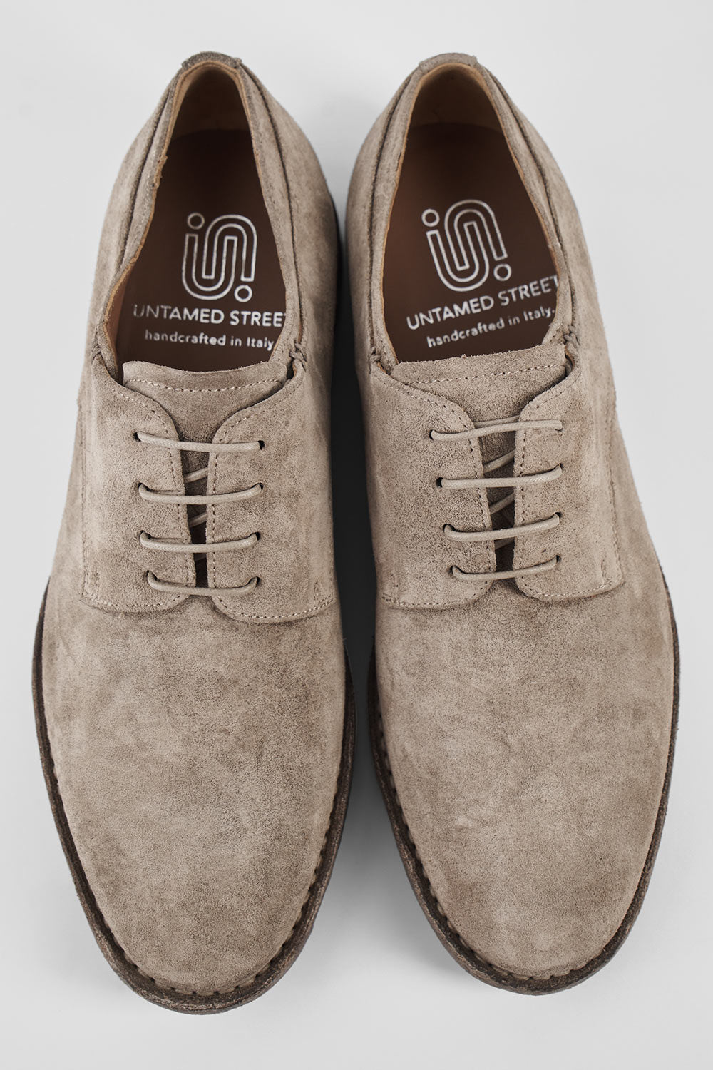 HAVEN linen-grey suede derby shoes | untamed street  display picture 3