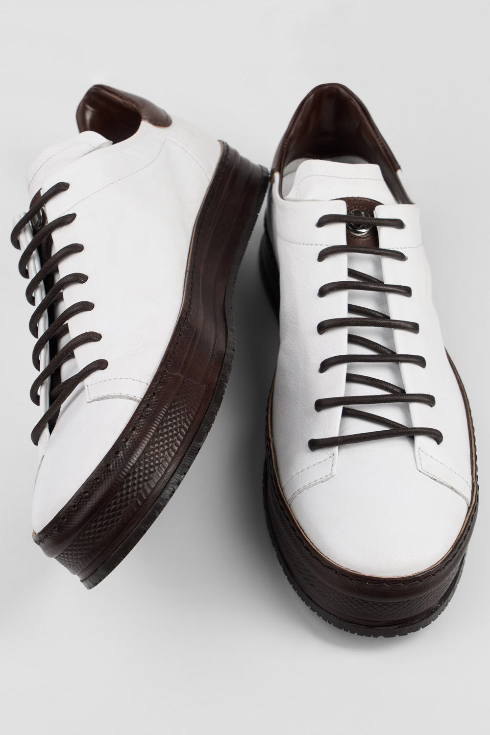 HAYES white-coco welted sneakers.