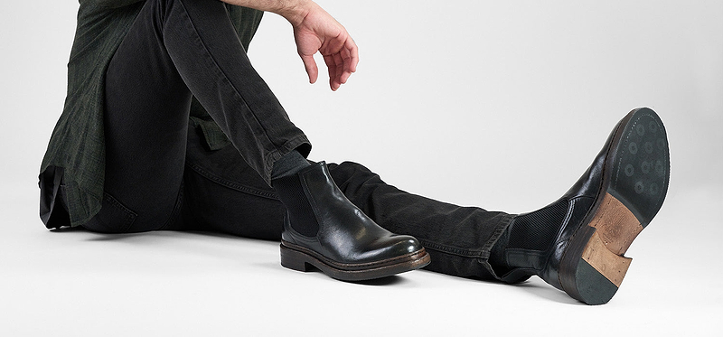 LAMBETH black welted chelsea boots | untamed street  display picture 1