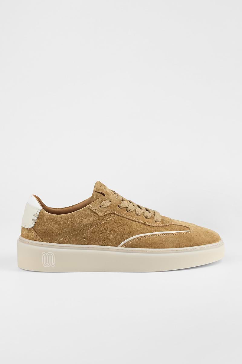 MAEVE mustard suede wingtip sneakers | untamed street  display picture 1