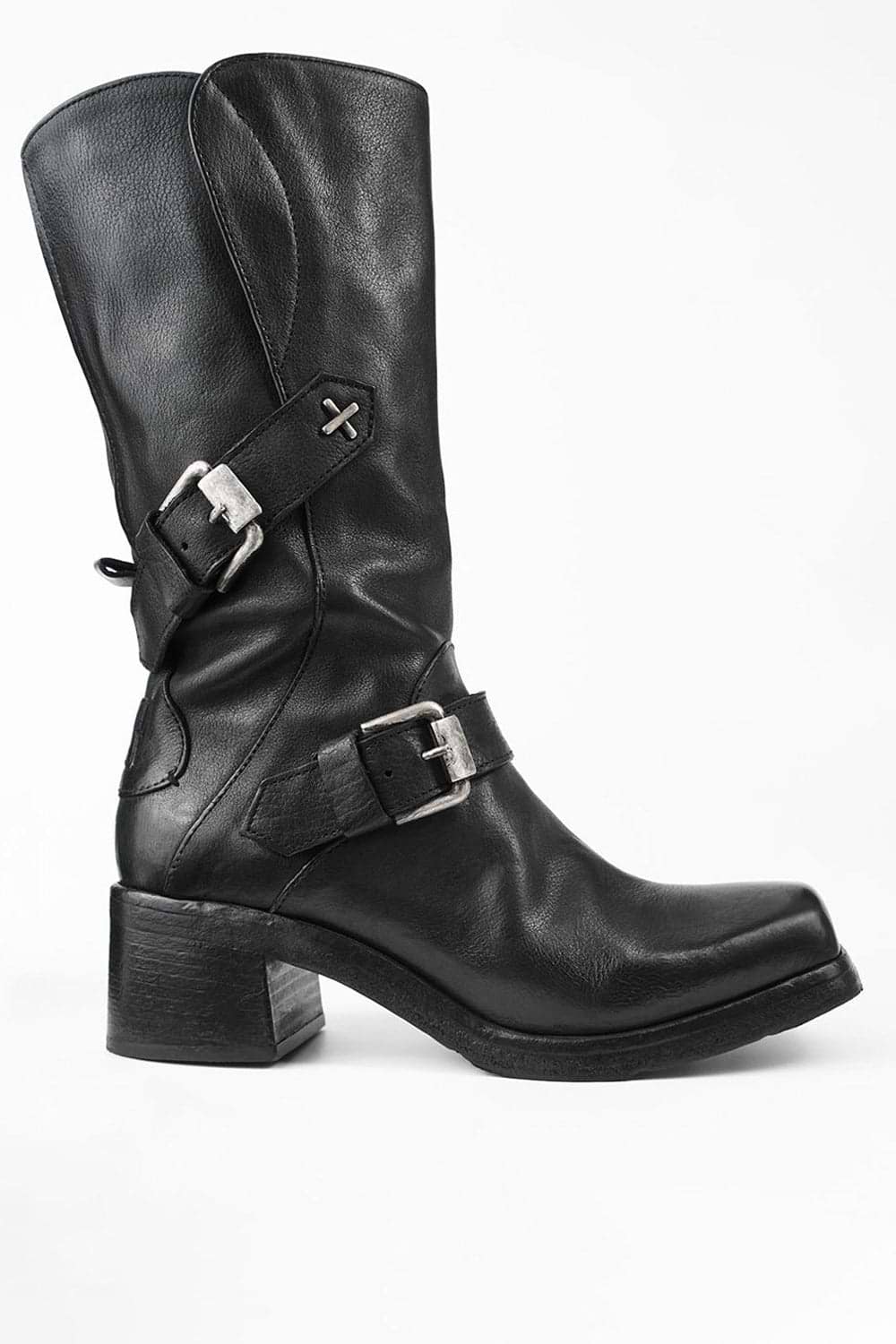 urban biker boots QUINN urban-black embellished high boots