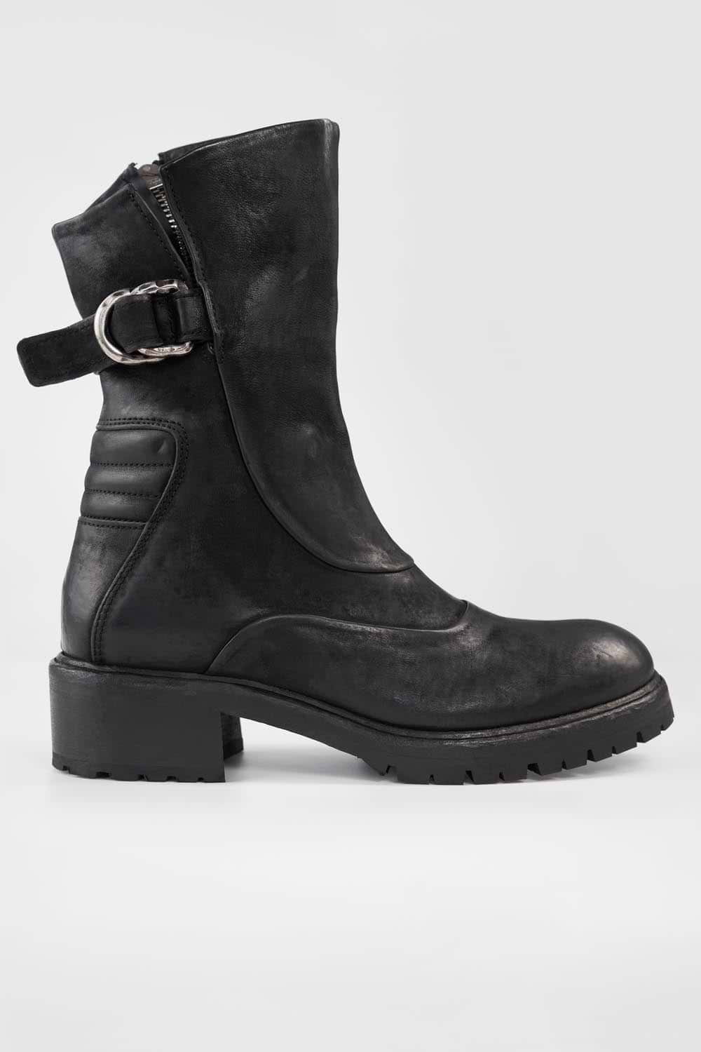 RADNOR matte-black buckle bikers.