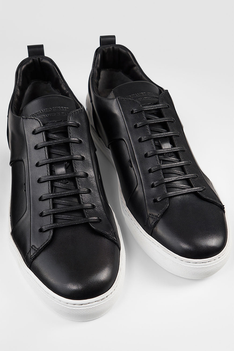 SKYE black folded sneakers