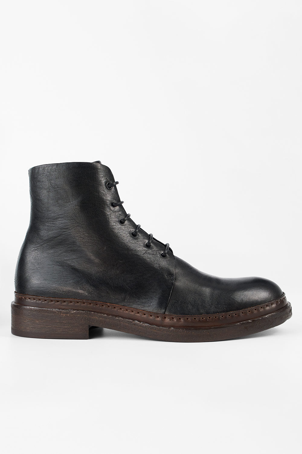 YALE black derby lace up boots