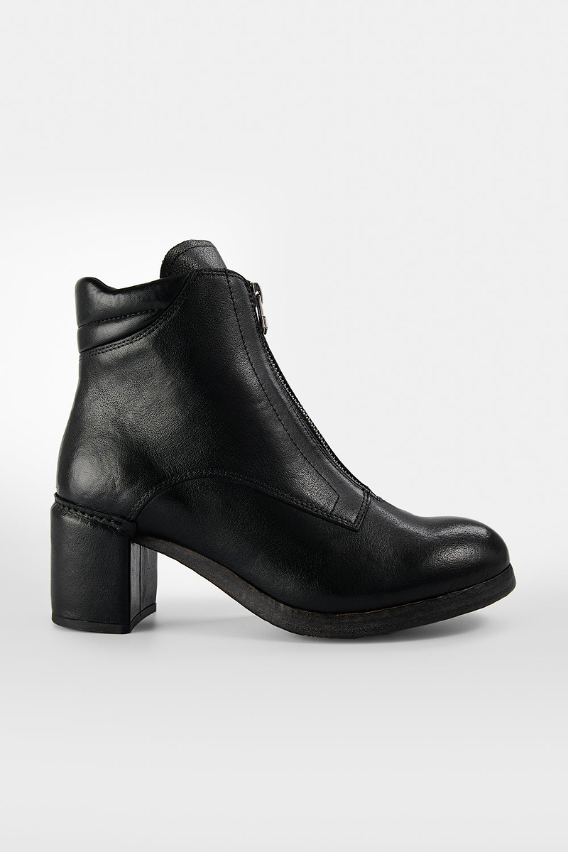 MADISON black front-zip boots | untamed street  UNTAMED STREET