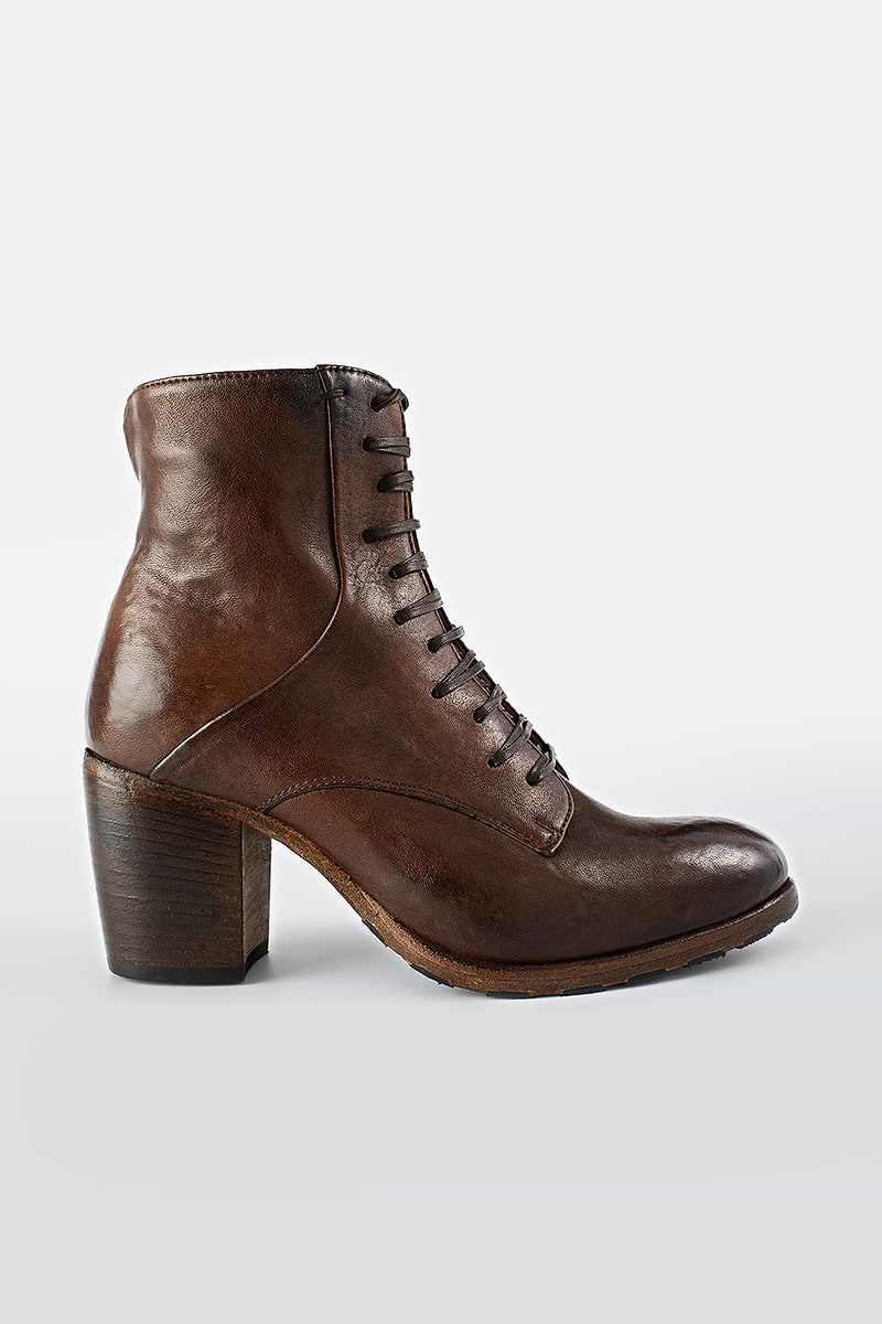 brown lace up dress boots Brown Leather Victorian Ankle Boots