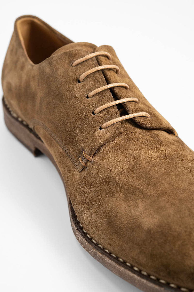 HAVEN light-brown suede derby shoes | untamed street  display picture 1