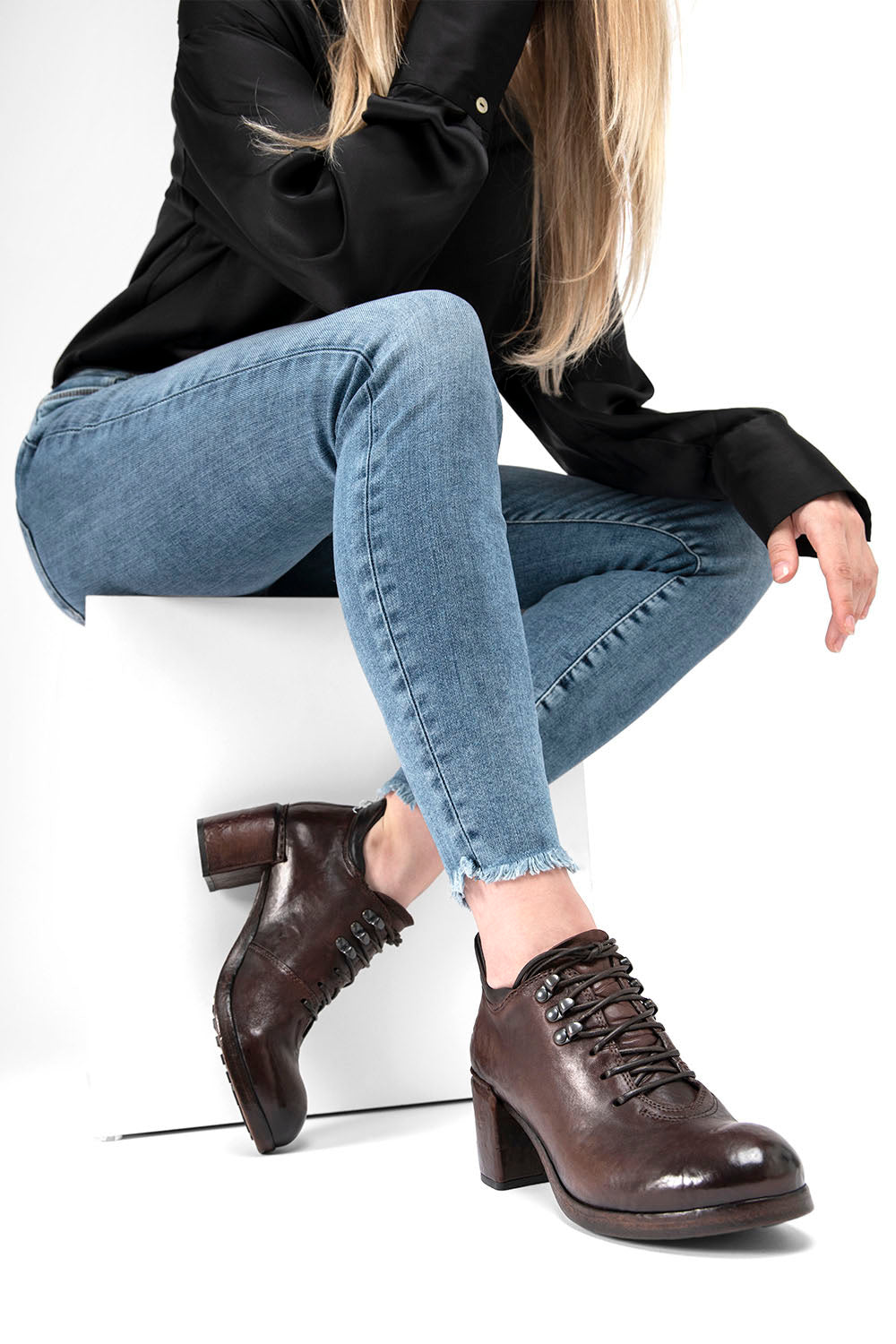 MADISON chocolate lace up hiking shoes.