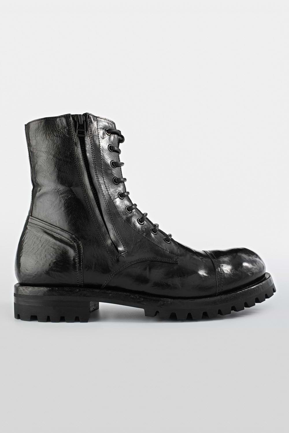 CAMDEN black double-zip military boots | untamed street – UNTAMED