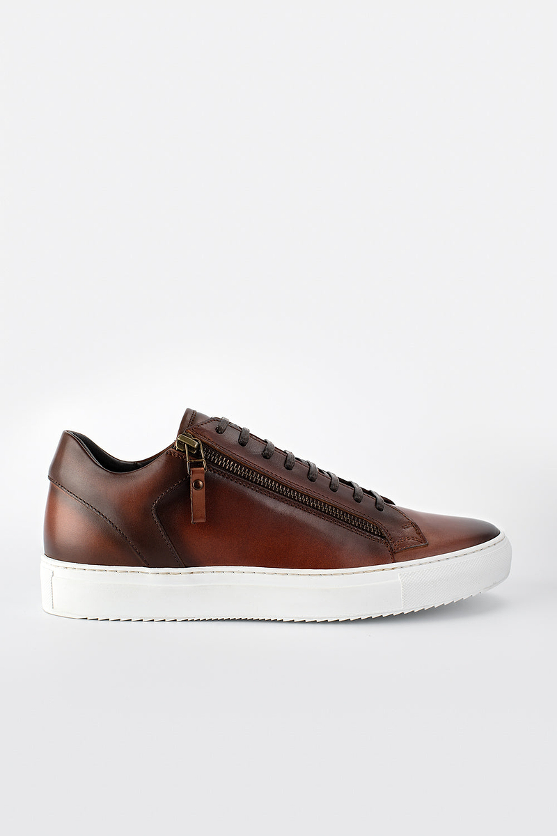 SOHO brown double-zip patina sneakers | untamed street – UNTAMED