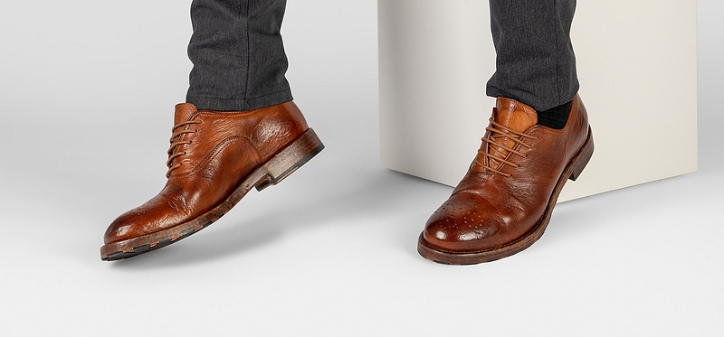 Untamed Street Men’s Aston Terra-Brown Leather Oxford Shoes Handmade Italy 45 12 ASTON brown oxford shoes | untamed street – UNTAMED STREET main image 4