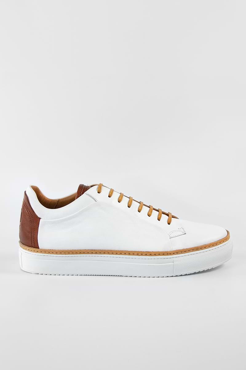 SOHO white cognac welted sneakers | untamed street – UNTAMED STREET