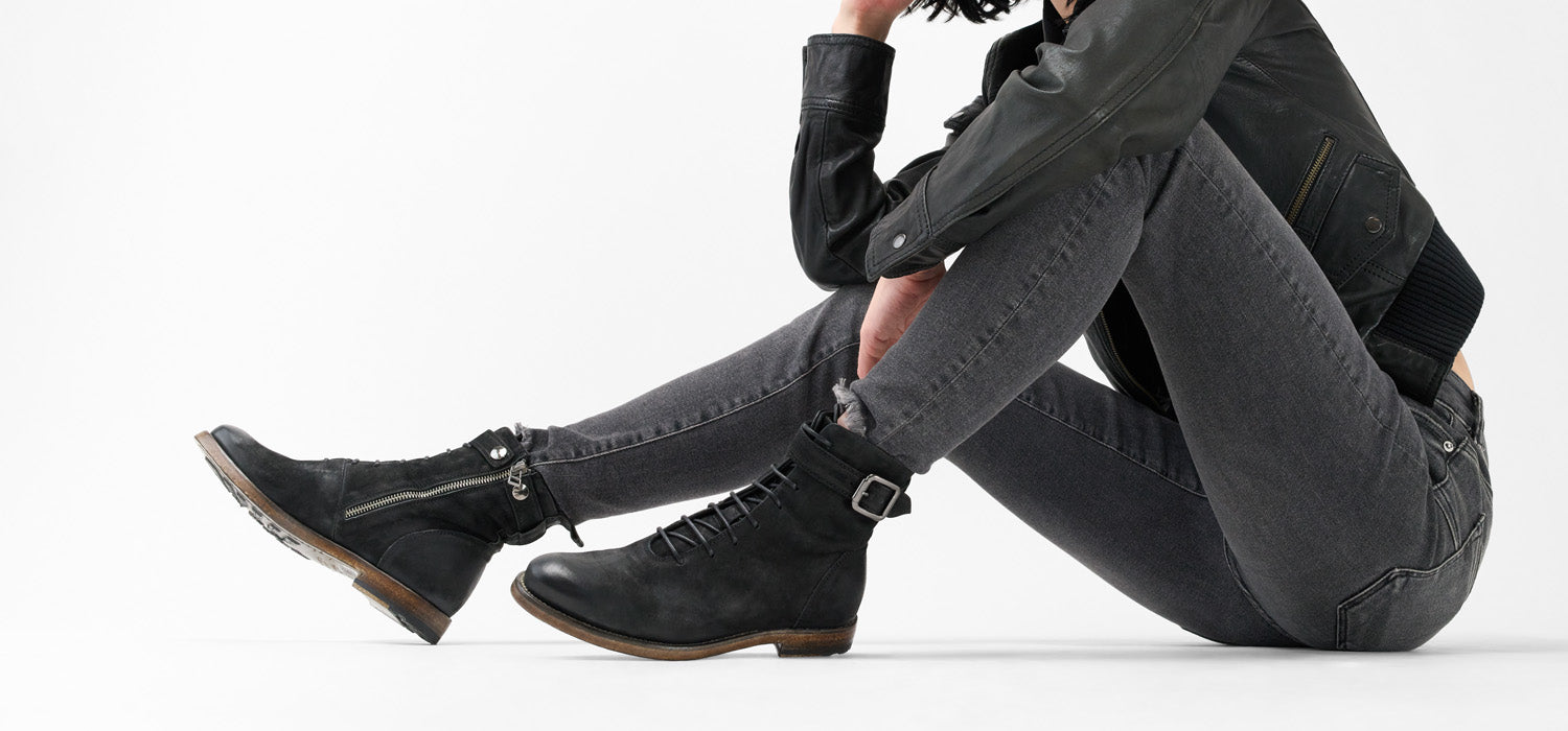 SLOANE black lace-up boots | untamed street – UNTAMED STREET