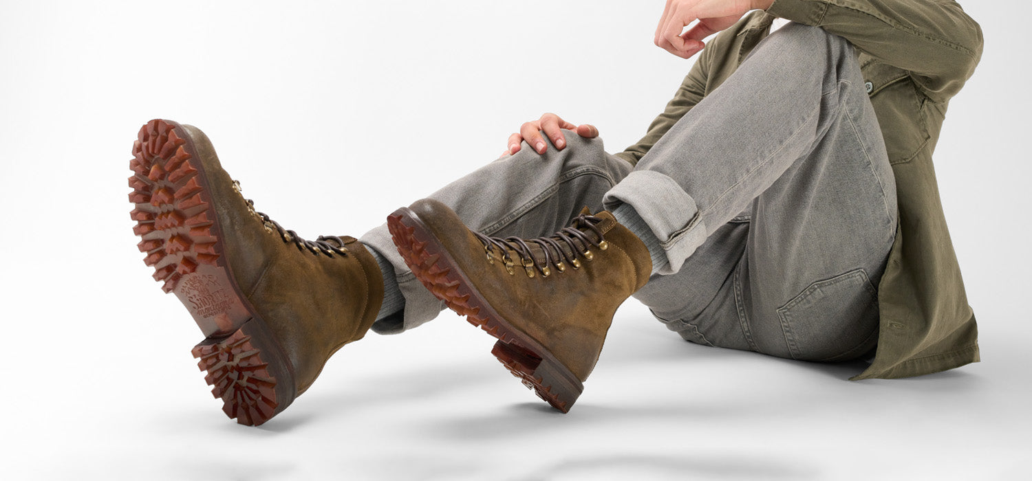 CAMDEN brown suede combat boots | untamed street – UNTAMED STREET