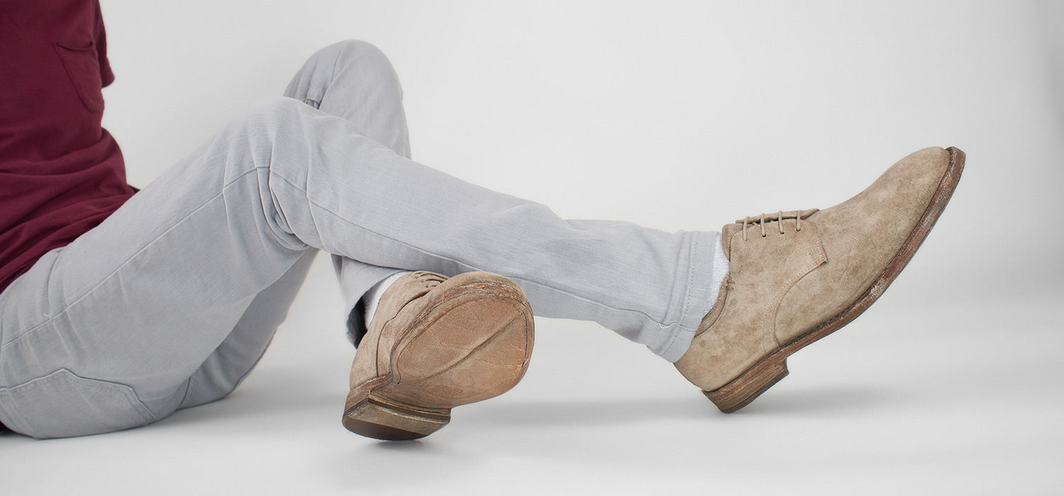 HAVEN linen-grey suede derby shoes | untamed street 