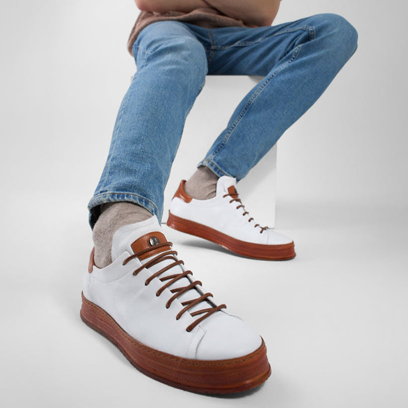 HAYES white-copper welted sneakers | untamed street – UNTAMED STREET
